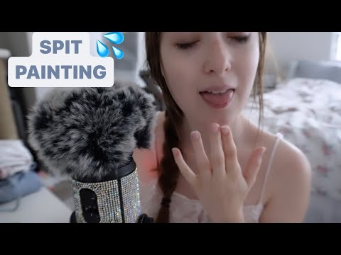 ASMR spit painting 💦 WET