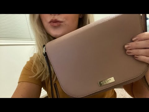 ASMR what’s in my bag? (tapping & scratching)
