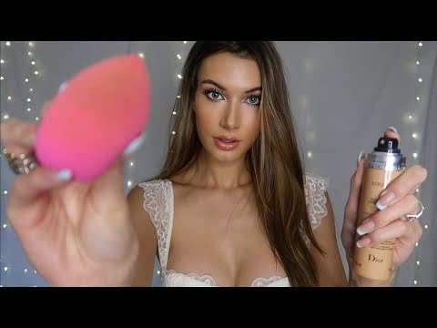 ASMR girlfriend does your makeup