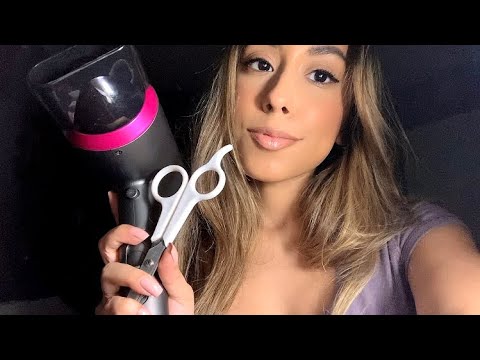 ASMR Haircut , Blow dry RP (personal attention) 💇‍♀️