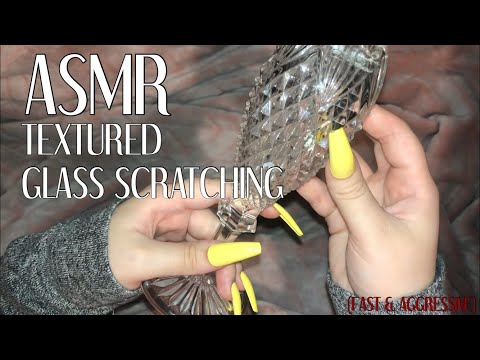 ASMR - Textured Glass Scratching (FAST & AGGRESSIVE)
