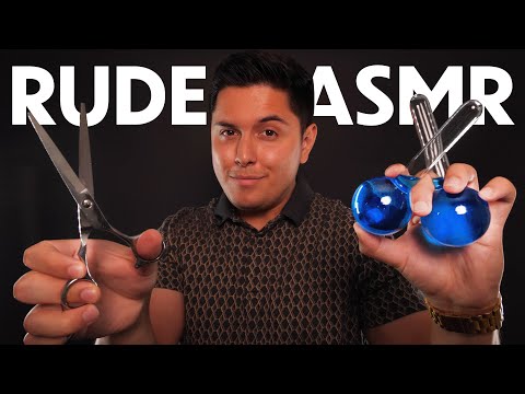 ASMR | FULL Service Haircut & Shave Barber Shop | Rude Roleplay
