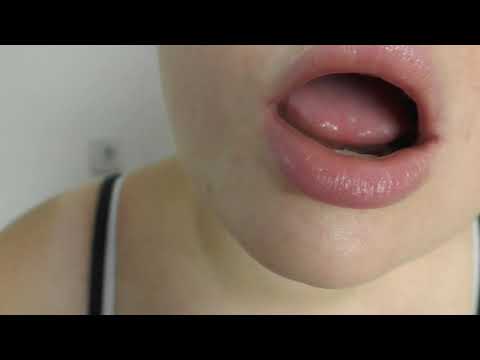 ASMR licking lens tongue out