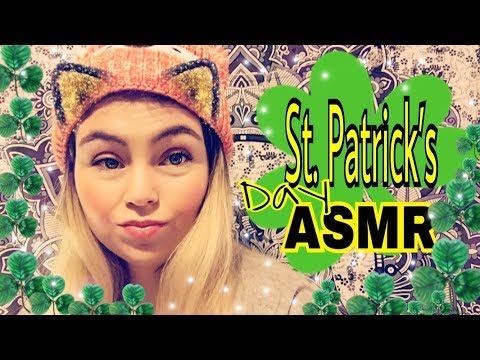 ASMR - St  Patrick's Day Special // Eating Oreo Pudding & Shamrock Shake
