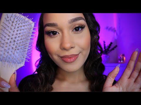 ASMR For Headache Relief 🧸 Hairplay, Scalp Massage, Skincare |RELAXING Personal Attention For Sleep