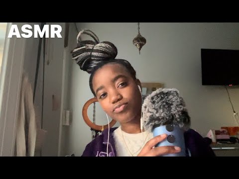 ASMR fast and aggressive fluffy mic scratching