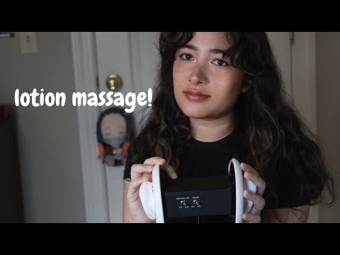 ASMR 👂✨ Ear Massage with Lotion (cleaning 3dio after!)