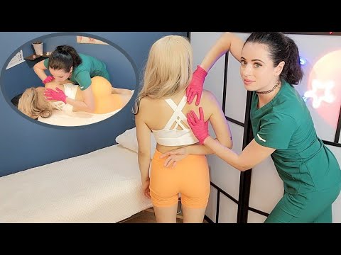 Unintentional ASMR Real Person Chiropractor Exam & Skin Cracking, Massage Roleplay