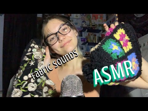 ASMR | fast and aggressive fabric sounds | fabric on mic (intense!)