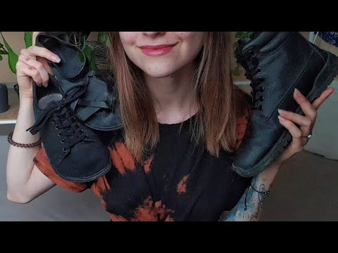 shoe tapping & scratching | my extreme minimalist shoe collection ASMR | whispered