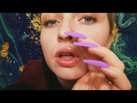 ASMR| CHEWING GUM,  WET MOUTH SOUNDS,  HAND MOVEMENT,  FAKE NAILS 💦💅😛🤪🤪😅