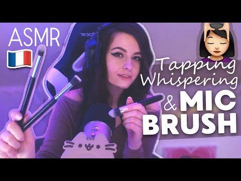 ASMR ⚪️💆 BRUSHES WHISPERING TAPPING détente =^^=