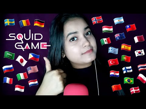 ASMR Squid Gane "Green Light, Red Light" in 30+ in Different Languages