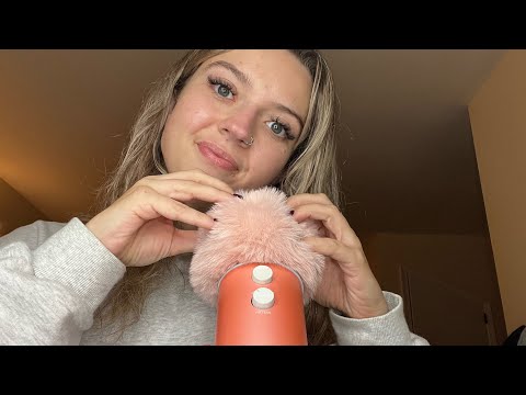 ASMR| Assortment of Triggers~ Inaudible Whispering, Tapping, Fluffy Mic Scratching
