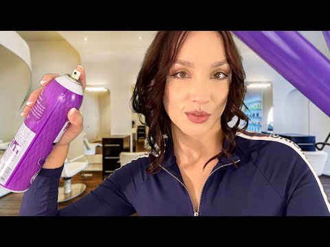 ASMR - Hair Stylist Roleplay, Hair Curling and Styling (Personal Attention)