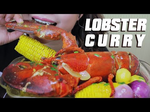 ASMR LOBSTER CURRY , CHEWY MESSY EATING SOUNDS | LINH-ASMR