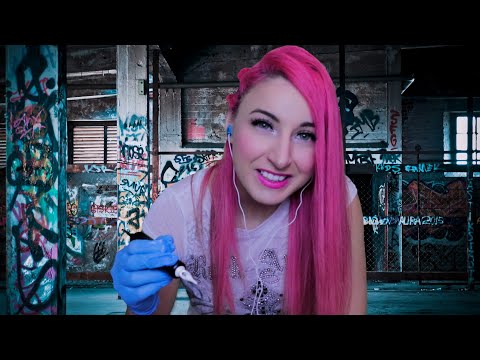 ASMR Tattoo Shop Role Play (drawing and real tattoo machine sound)