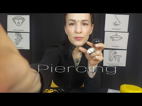 [ASMR] Piercing Studio Roleplay ( Ear piecing, lip piercing, nose piercing ) *unusual props*