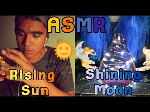 ASMR WHISPERS: Rising Sun🌞/Shining Moon🌜 | Collab with Blowyourmind ASMR! | Hard vs Liquid Triggers
