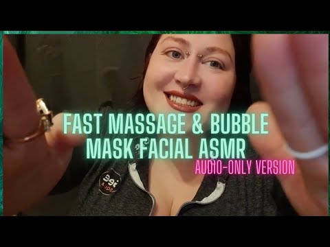ASMR Fast & Aggressive Facial Treatment 🖤💤 Personal Attention Arms, Neck & Face Massage- Audio-Only