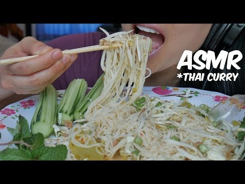 ASMR Thai Fish CURRY NOODLES (EATING SOUNDS) No Talking | SAS-ASMR