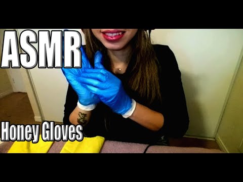 {ASMR} Gloves with honey | latex and rubber gloves| Relaxing