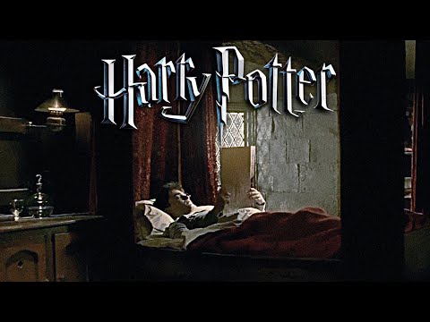 Snowy Night at Gryffindor ◈ Harry Potter inspired Ambience & Soft Music / Fireplace + Muffled Wind