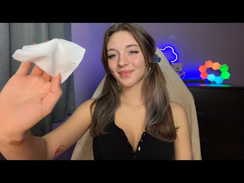 ASMR Friend at the Sleepover Helps You Relax :) (personal attention, layered sounds, ASMR triggers)