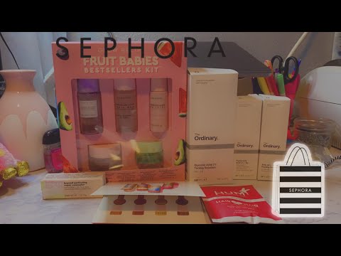 ASMR| Sephora unboxing 📦- Skin care haul| minimal talking, tapping, unboxing sounds