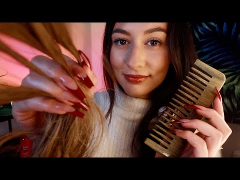 ASMR Playing With Your Hair Until You SLEEP 😴 Hair Play, Hair Brushing & Scalp Massage