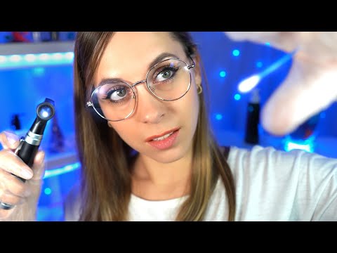ASMR hospital Ear and Face Exam Roleplay, Adjustment, Mapping, Otoscope, Up Close Personal attention