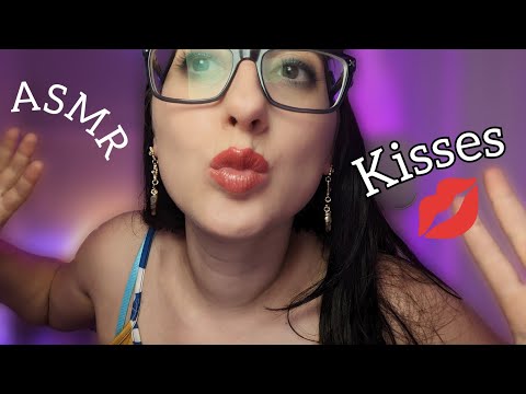 ASMR Close-Up Kisses | Spit Painting without the Spit | Wet Mouth Sounds