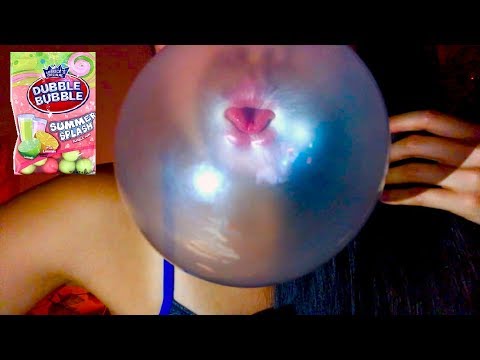 ASMR *UP CLOSE* Gumballs Gum Chewing + Bubble GumBlowing w. Whispering (Seriously Relaxing lol) 🍬😋