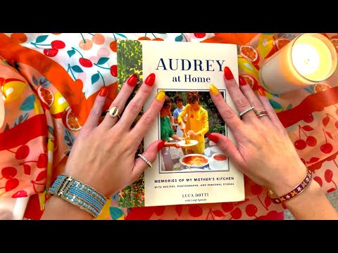 ASMR ~ 🍒 Cozy Cookbooks Episode 2: Audrey Hepburn’s Life in Recipes (Lip-smacking)🍒
