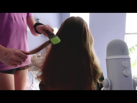 ASMR hair play (brushing, scalp massage, braiding)