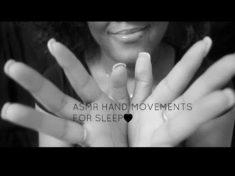 ASMR Relaxing Hand Movements/Unintelligible Whispering/Face Touching