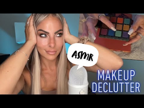 ASMR MAKEUP Collection Declutter Whispering And “Old School ASMR” Lofi Style