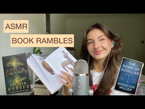 ASMR Book rambles and reading to you📚(book tapping and scratching, close whispering)