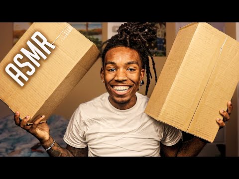 ASMR | **UNBOXING 3 RANDOM BOXES THAT SHOWED UP ON MY DOORSTEP** TAPPING , WHISPERS, ETC..