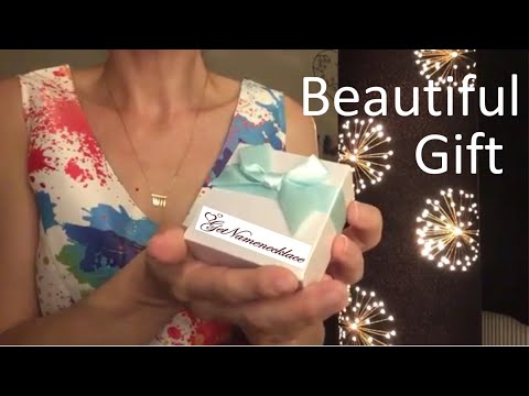 {ASMR} I've received a beautiful personalized gift * Getnamenecklace