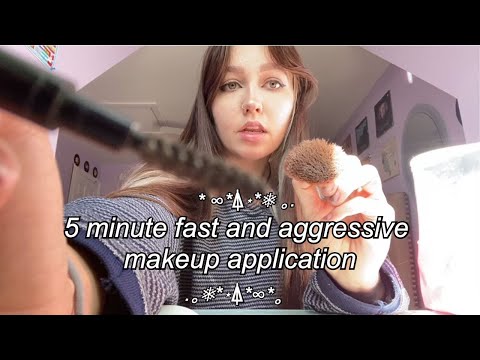 ASMR | quick fast and aggressive makeup application