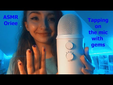 ASMR | Tapping on the mic with gems 😴 (Bit shaky 😓)