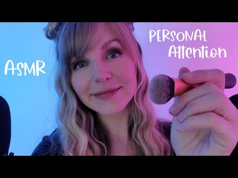 ASMR | Personal Attention | Friend Does Your Makeup (Mouth Sounds, Face Brushing, Affirmations) ✨