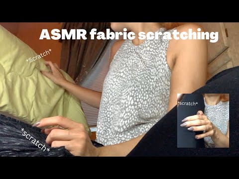 ASMR fabric scratching & fabric sounds + skin scratching