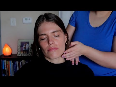 ASMR Light Touch Face, Neck & Ear Massage | Brushing, Face Tapping, | No Talking