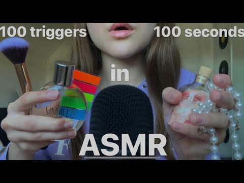 ASMR 100 triggers in 100 seconds