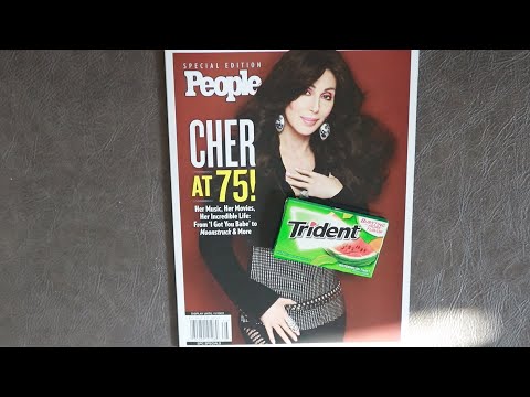 CHER AT 75 PAGE FLIPPING ASMR CHEWING GUM