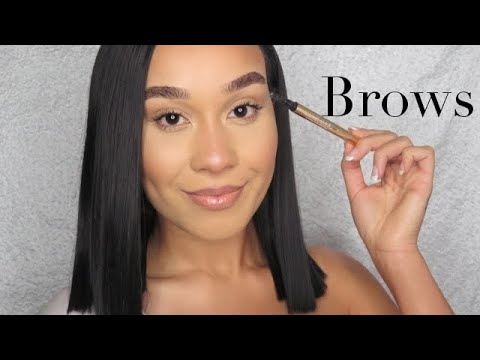 ASMR Doing My Brows Quick Tutorial ♡