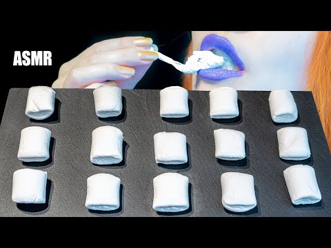 ASMR: SUPER STICKY & FOAMY MARSHMALLOWS | Marshmallow Candy 🍭 ~ Relaxing Eating Sounds [V] 😻