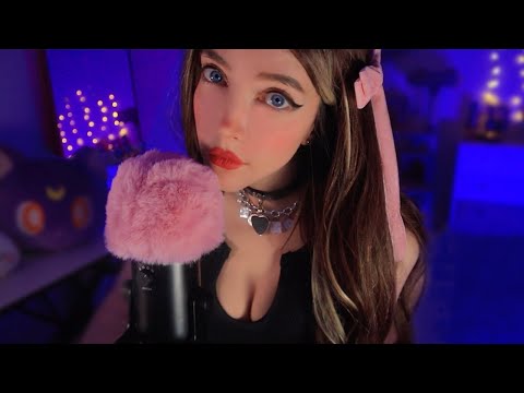 ASMR Deep Ear Whispers 💘 For Sleep And Relaxation, Fluffy Mic Scratching